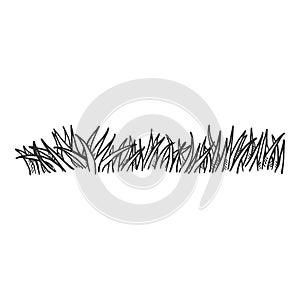 Vector Penciling Sketch Grass