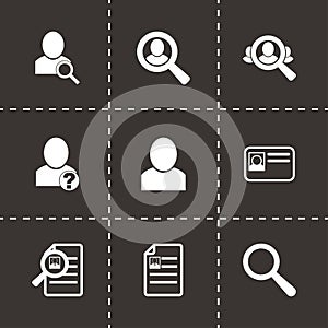 Vector people search icon set