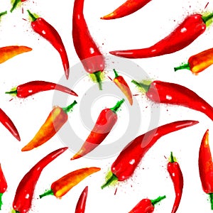 Vector pepper seamless pattern