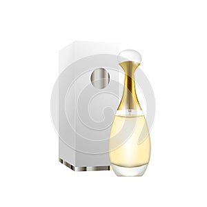 Vector perfume fashion container smell spray bottle template. Ve