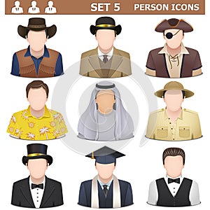 Vector Person Icons Set 5