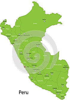 Vector Peru map