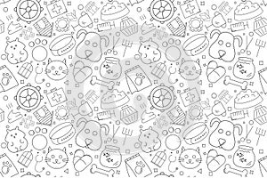 Vector Pet pattern. Pet seamless background