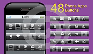 Vector Phone Button Set