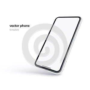 Vector phone. Template for APP presentations. Mock up with empty screen for business presentations. Vector illustration