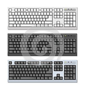 Vector Photo-realistic Keyboards Set photo