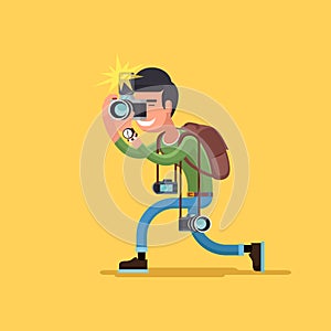 Vector photographer character