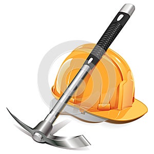 Vector Pickaxe with Helmet