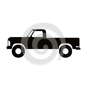 vector pickup cartoon silhouette icon illustration isolated