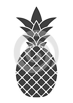 Vector pineapple icon on white background