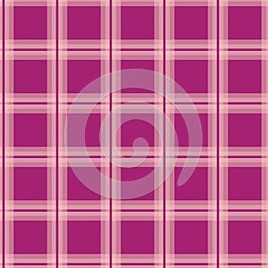 Vector pink colored plaid or check seamless pattern background