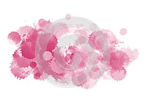 Vector pink ink blotch composition