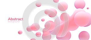 Vector pink liquid elements set.