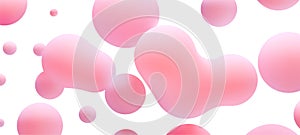Vector pink liquid elements set.
