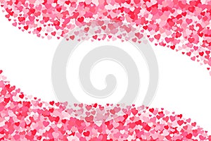 Vector pink & red Valentines Days hearts background