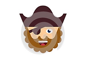 Vector pirate on a white background