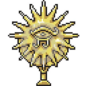 Vector pixel art abstract artifact