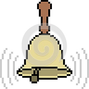 Vector pixel art bell