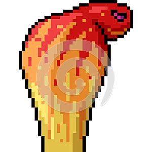 Vector pixel art cobra fierce