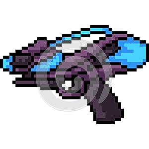 Vector pixel art fantasy gun