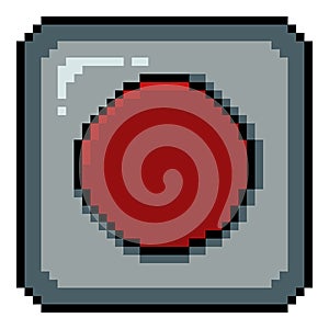 Vector Pixel Art Icon Record Button