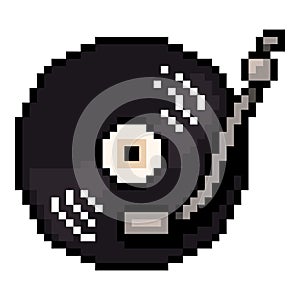 Vector Pixel Art Icon - Vinyl player
