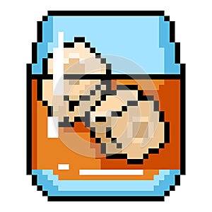 Vector Pixel Art Icon - Whiskey