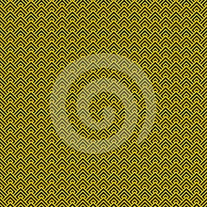 Vector pixel art mustard and black seamless pattern of minimalistic geometric scaly rhombus pattern in japanese style
