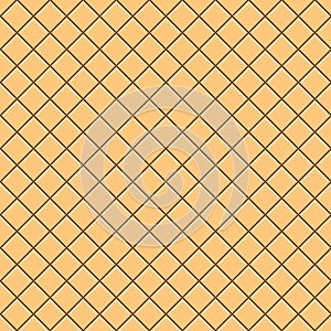 Vector pixel art seamless pattern of minimalistic beige rhomboid tile grid with glare