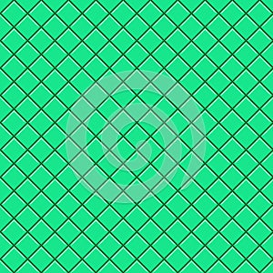 Vector pixel art seamless pattern of minimalistic green rhomboid tile grid with glare