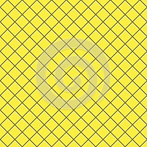 Vector pixel art seamless pattern of minimalistic yellow rhomboid tile grid with glare