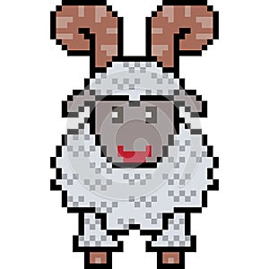 Vector pixel art sheep