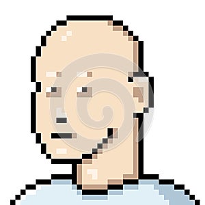 Vector Pixel Art Userpic of Bald Man
