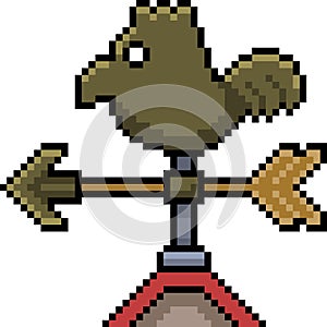 Vector pixel art weathervane