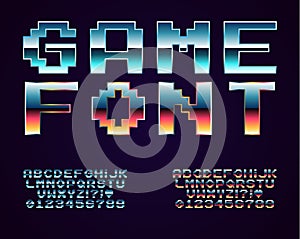 Vector pixel font.