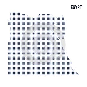 Vector pixel map of Egypt isolated on white background
