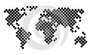 Vector pixel world map