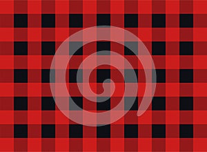 Vector plaid seamless pattern design red and black