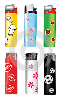 Vector plastic lighters