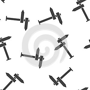 Vector pointer direction icon seamless pattern on a white background