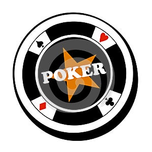 Vector poker fish logo