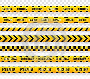 Vector Police line do not cross tape design