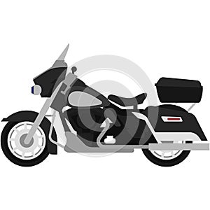 Vector police patrol motorcycle isolated on white background photo