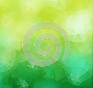 Vector Polygon Abstract modern Polygonal Geometric Triangle Background. Green Geometric Triangle Background.