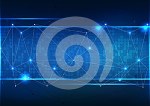 Vector polygon background abstract technology communication data