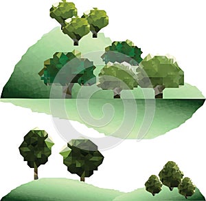 Vector polygon trees on the mountain