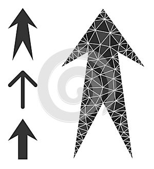Vector Polygonal Arrow Up Icon and Similar Icons