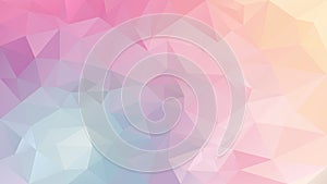 Vector polygonal background - triangle low poly pattern - light baby pastel colors