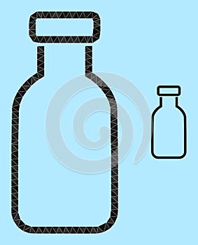 Vector Polygonal Empty Vial Icon