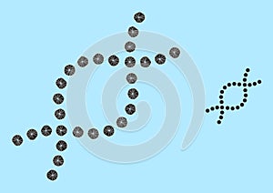 Vector Polygonal Genetic Spiral Icon